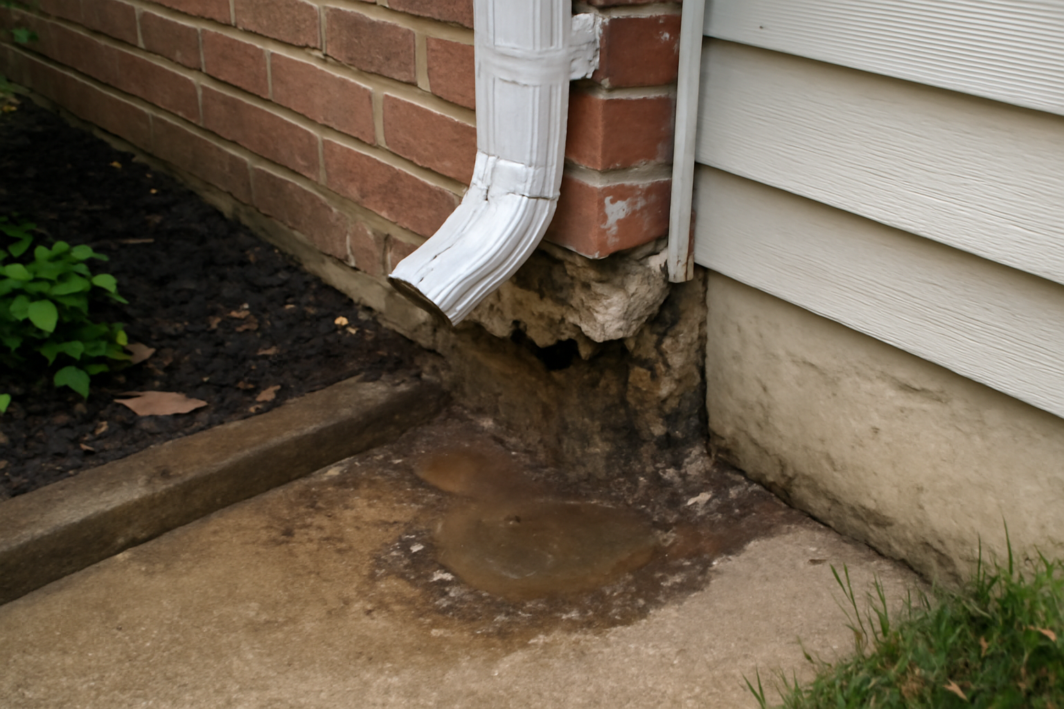 Downspout Failure Water Removal in Brandon, FL