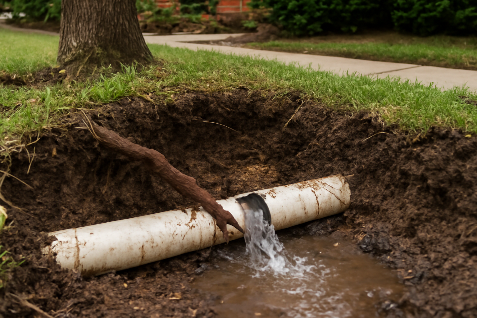 Tree Root Pipe Damage Water Removal in Apollo Beach, FL